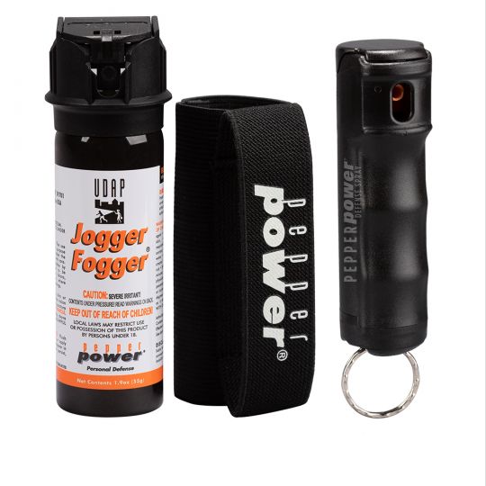 JFK Jogger Fogger® w/ Holster & Keychain Pepper Spray Combo: UDAP
